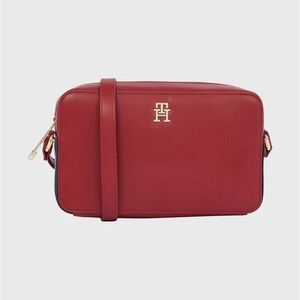 New Tommy Hilfiger Red & Gold Crossbody Bag
